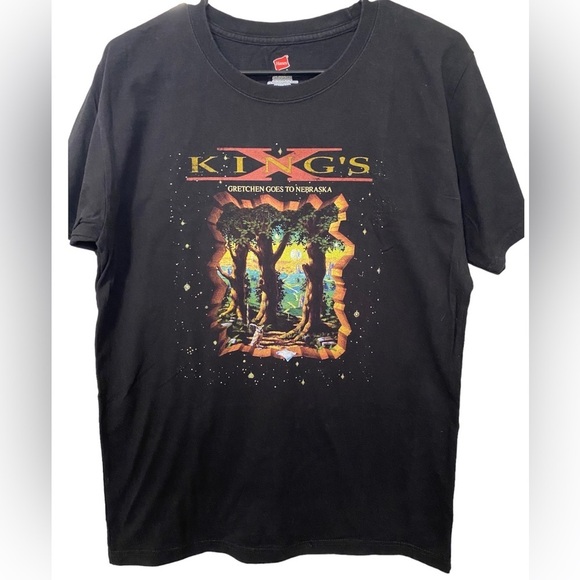Hanes Other - 3/$30 - KING'S X GRETCHEN GOES TO NEBRASKA Hanes Black Graphic T Shirt in 3XL